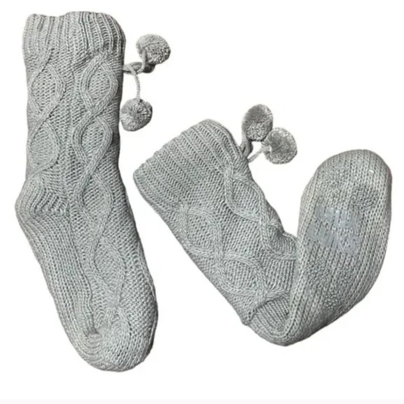 Muk Luks Slipper Socks Boot Cabin Fleece Lined Size Large 8-11 NEW - Picture 2 of 4